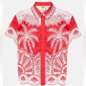 Farm Rio Palm Trees cotton shirt NWT!!